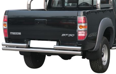 Paraurti Posteriore Inox A Doppio Tubo Ø63 Mazda Bt50 2007/2009
