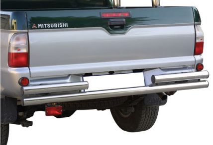 Paraurti Posteriore Inox A Doppio Tubo Ø63 Mitsu. L200 1997-2005 K74