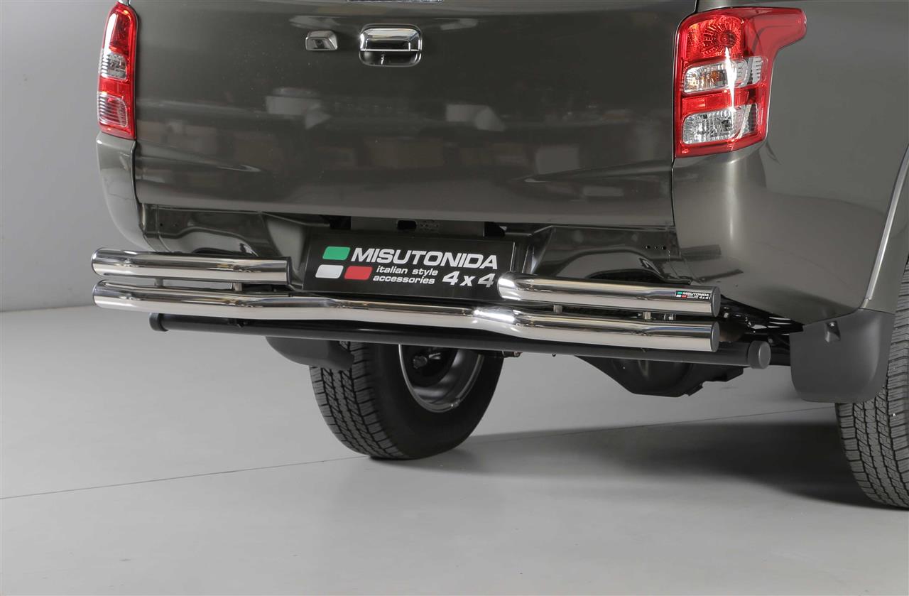 Paraurti Posteriore Doppio Tubo Termolaccato Nero Ø 63 Nissan Np300 2016+