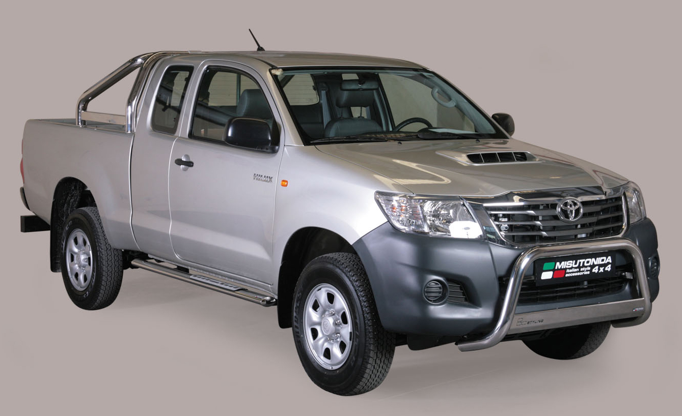 Pedane Laterali Ovali Inox Design Toyota Hilux/vigo 05/11 Xtr Cab