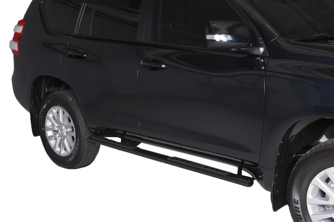 Pedane Laterali Ovali Inox Nere Design Toyota Lc150 3P 2009+ & 2018+