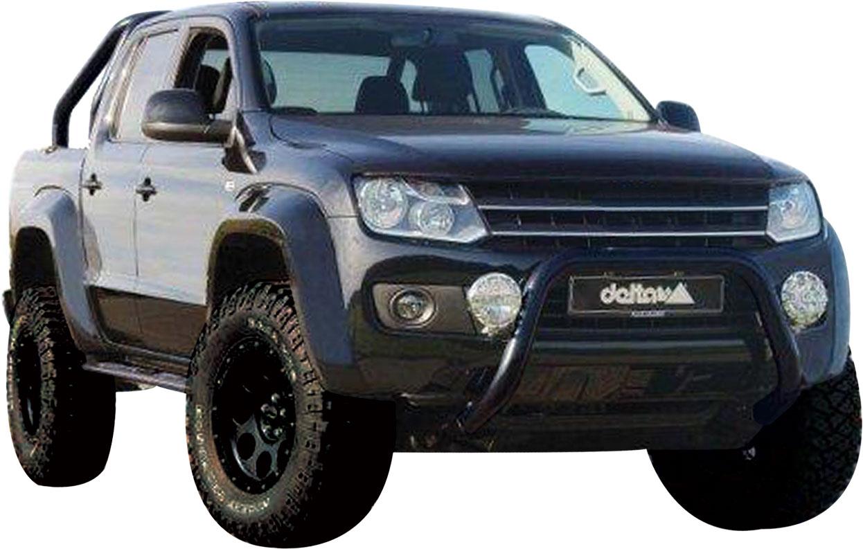 Pedane Laterali Ovali Termolaccate Nere Design Ford Ranger 2012+ Doppia Cab