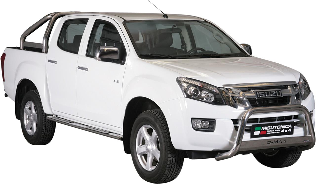 Pedane Laterali Ovali Inox Design Isuzu Dmax 2012+ Doppia Cab