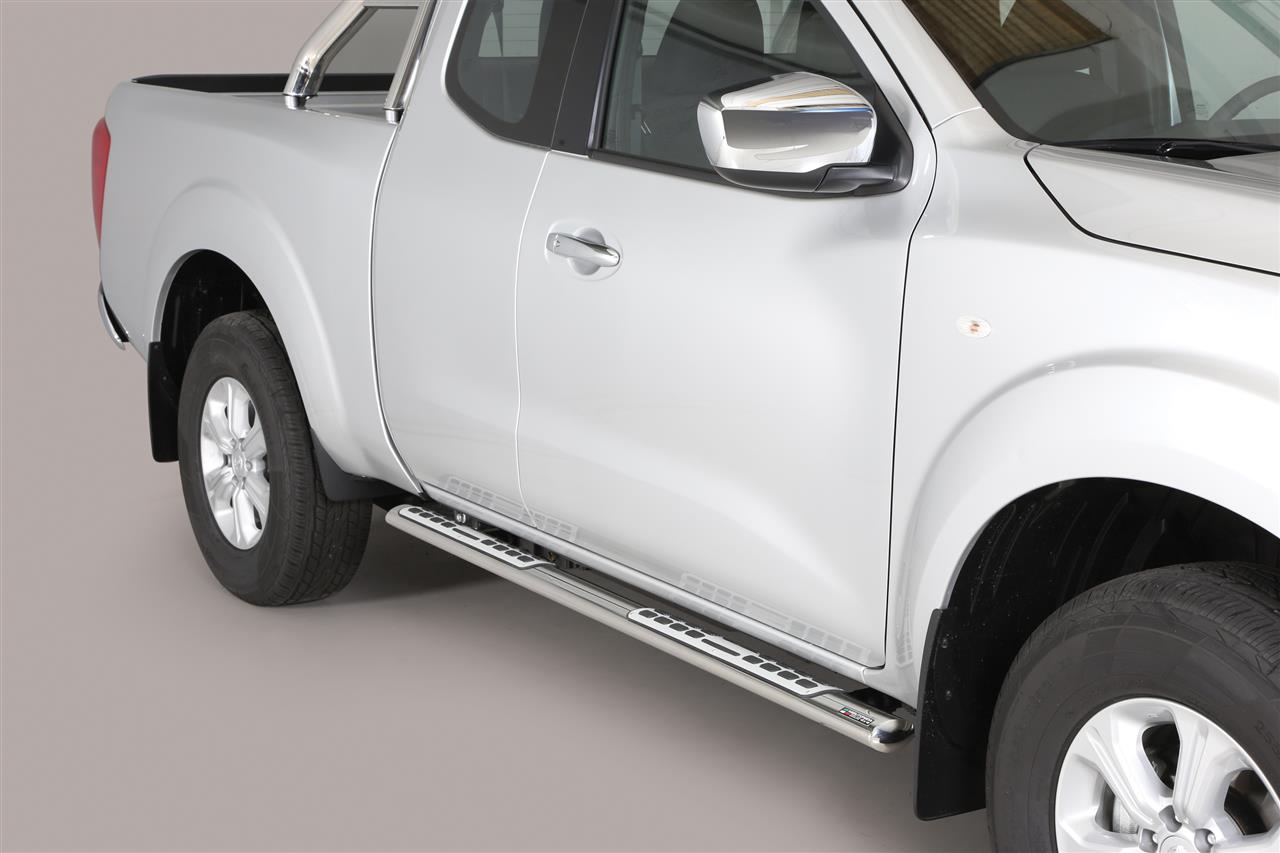 Pedane Laterali Ovali Inox Design Nissan Navara Np300 2016+ King Cab