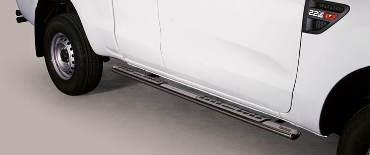 Pedane Laterali Ovali Inox Design Ford Ranger Super Cab 2012+