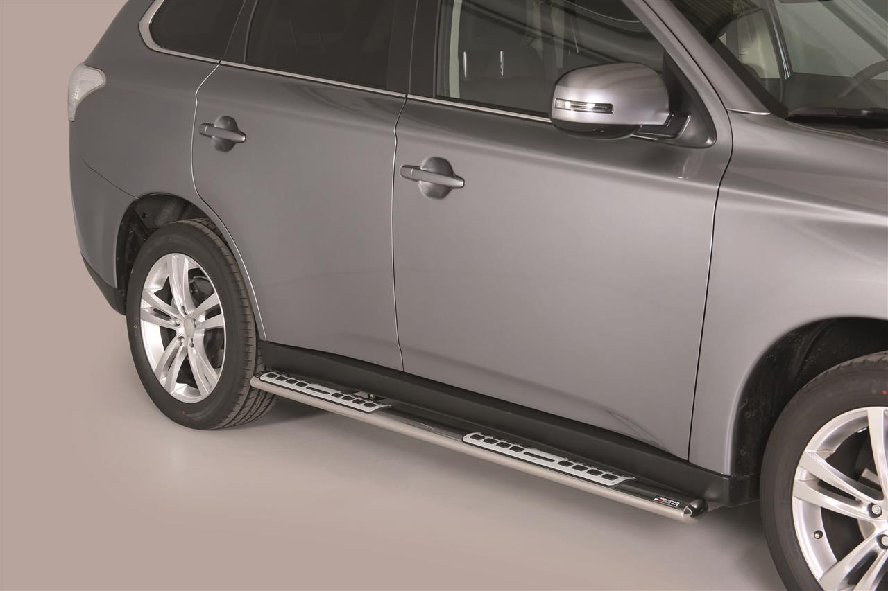 Pedane Laterali Ovali Inox Design Mitsubishi Outlander 2013+/2015+