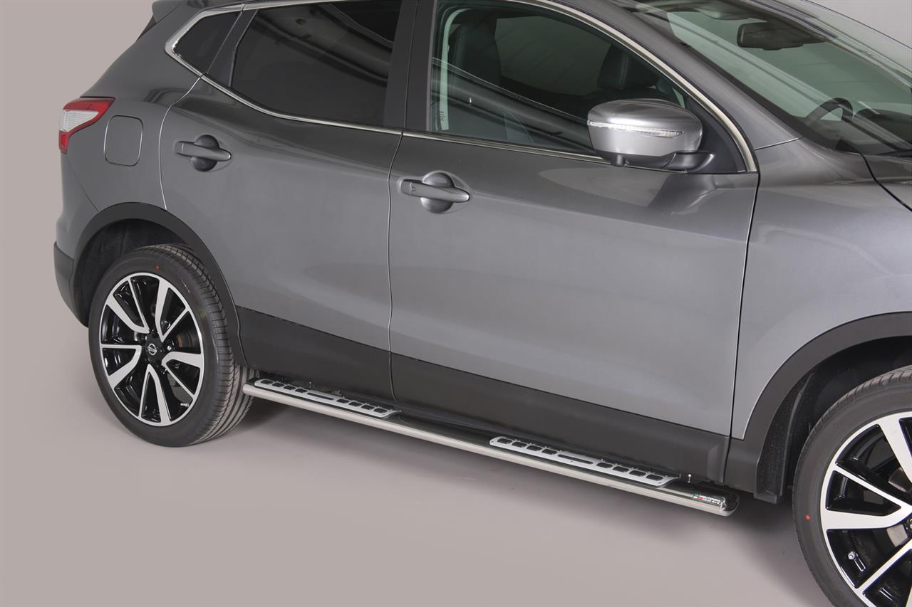 Pedane Laterali Ovali Inox Design Nissan Qasqhai 5P 2014+