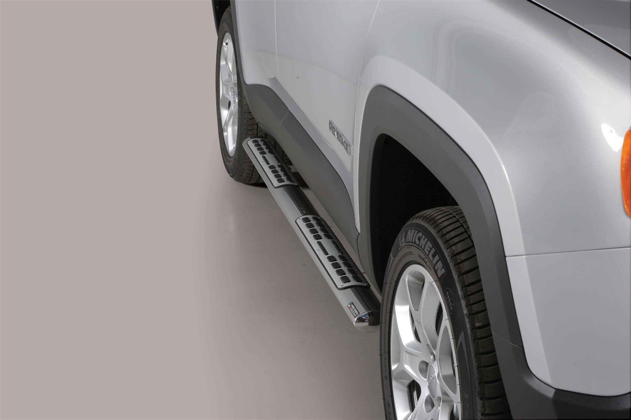 Pedane Laterali Ovali Inox Design Jeep Renegade 2014+