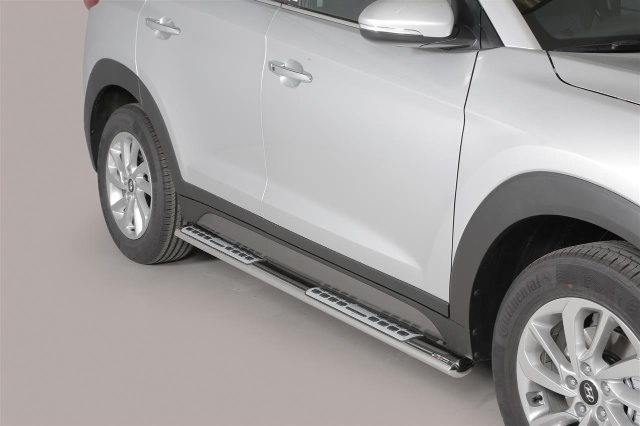Pedane Laterali Ovali Inox Design Hyundai Tuscon 2015+