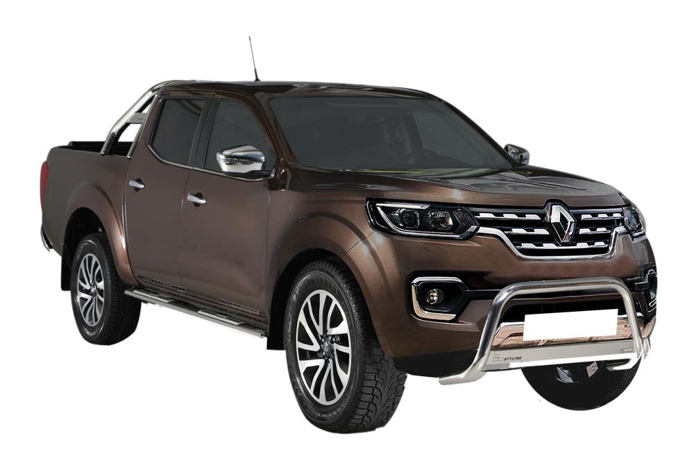 Pedane Laterali Ovali Inox Design  Renault Alaskan 2016+ Double Cab