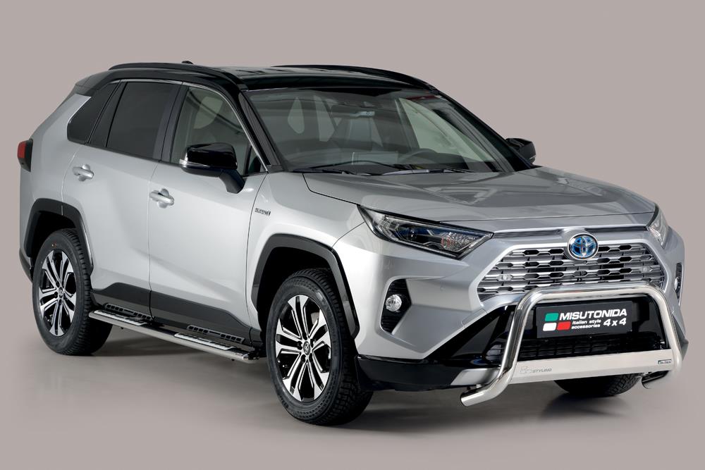 Pedane Laterali Ovali Inox Design Toyota Rav4 Hybrid 2019+