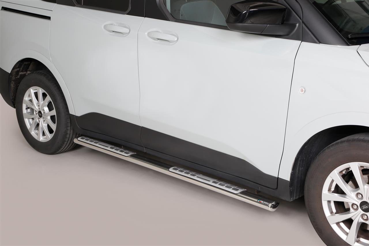Pedane Laterali Ovali Inox Design Ford Transit Tourneo Courier 2024+ L1