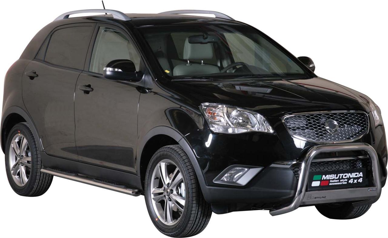 Protezione Anteriore Medium Bar Inox Ø63 Ssagyong Korando 2011/2013 Ce