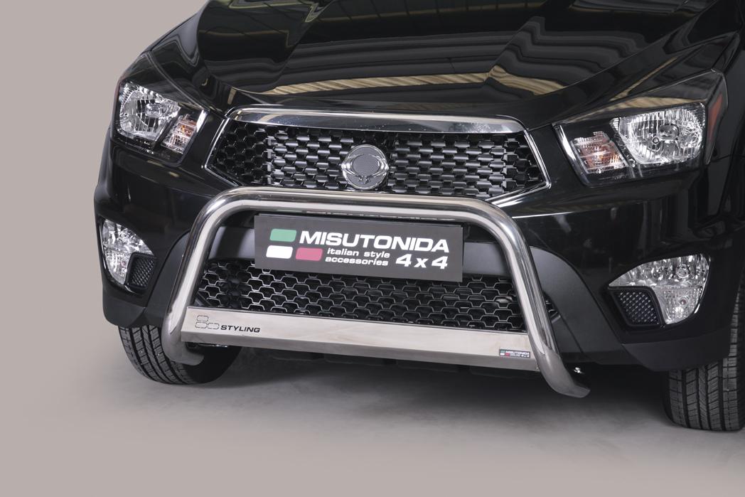 Protezione Anteriore Medium Bar Inox Ø63 Ssangyong Actyon Sport 2012+  Ce