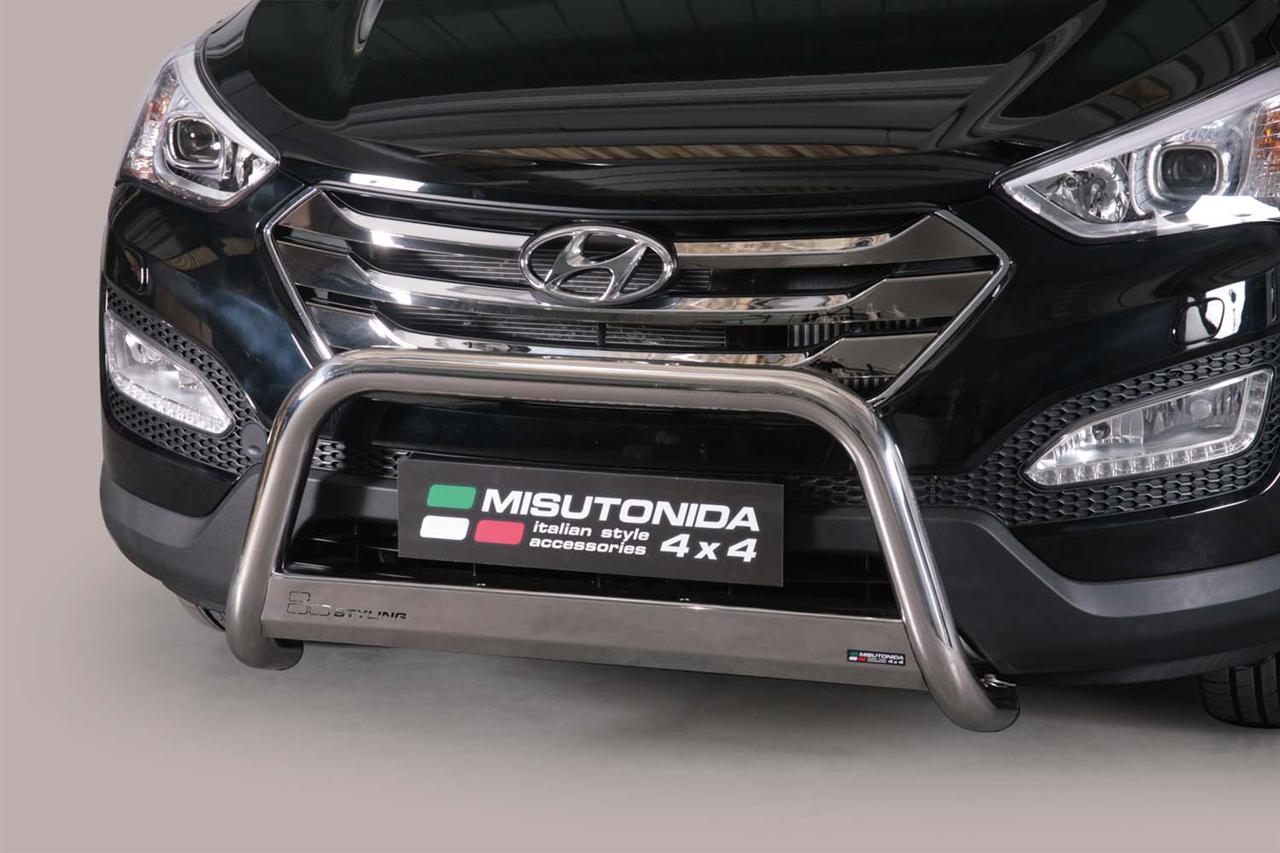 Protezione Anteriore Medium Bar Inox Ø63 Hyundai Sante Fe 2012+  Ce