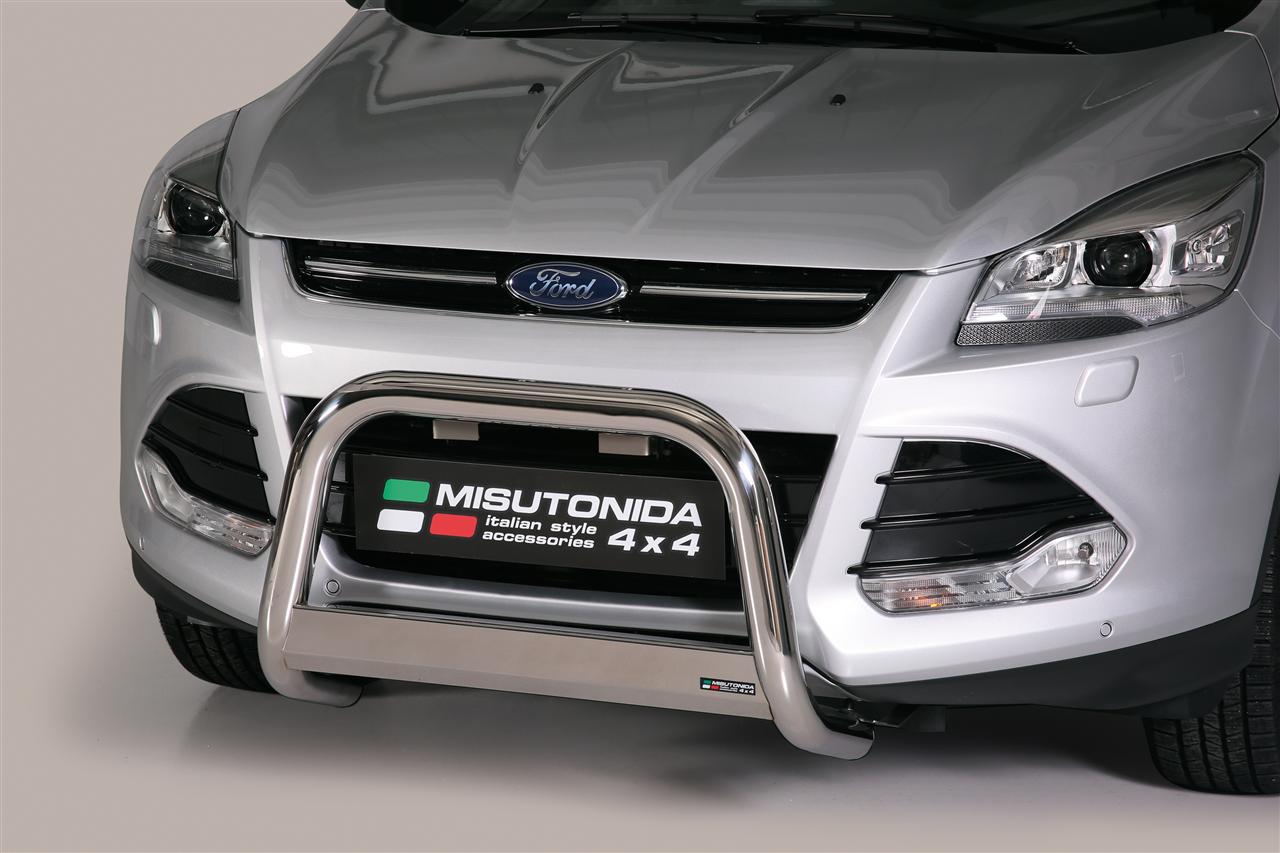 Protezione Anteriore Medium Bar Inox Ø63 Ford Kuga 2013+ Non Compatibile Con I Radar Anteriori  Ce