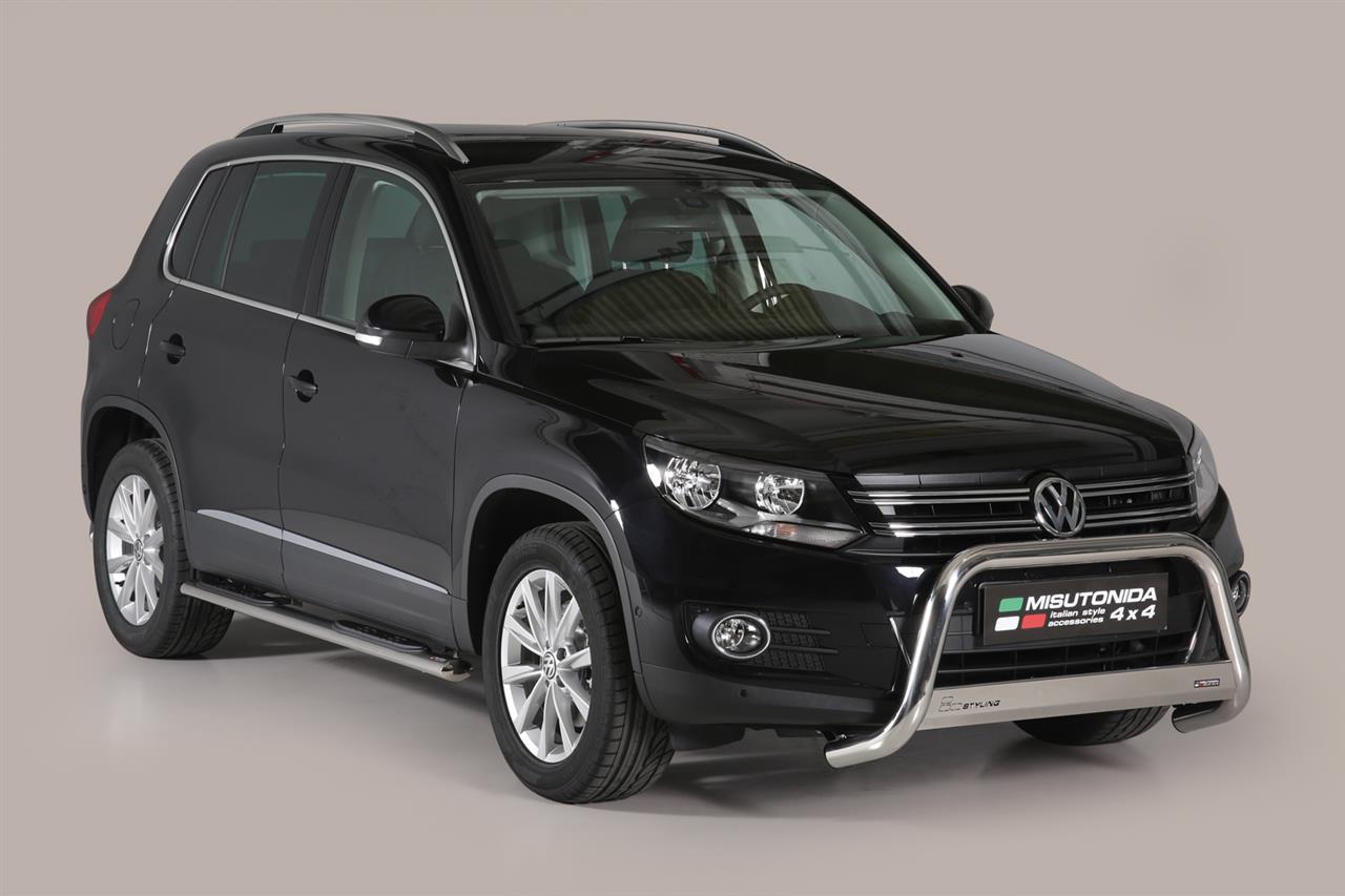 Protezione Anteriore Medium Bar Inox Ø63 Volkswagen Tiguan 2011/2016  Ce
