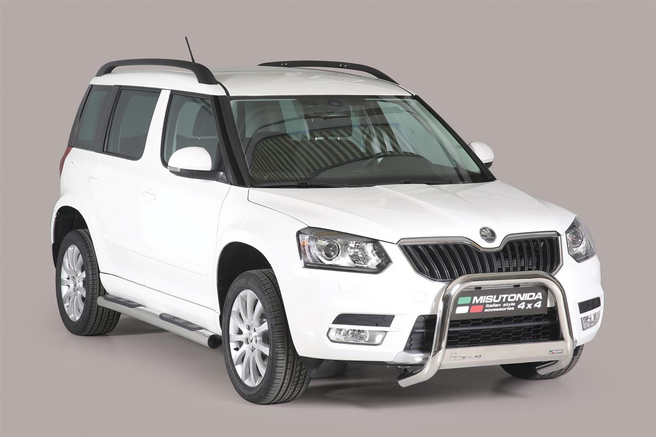 Protezione Anteriore Medium Bar Inox Ø63 Skoda Yeti 4X4 2014/2017  Ce