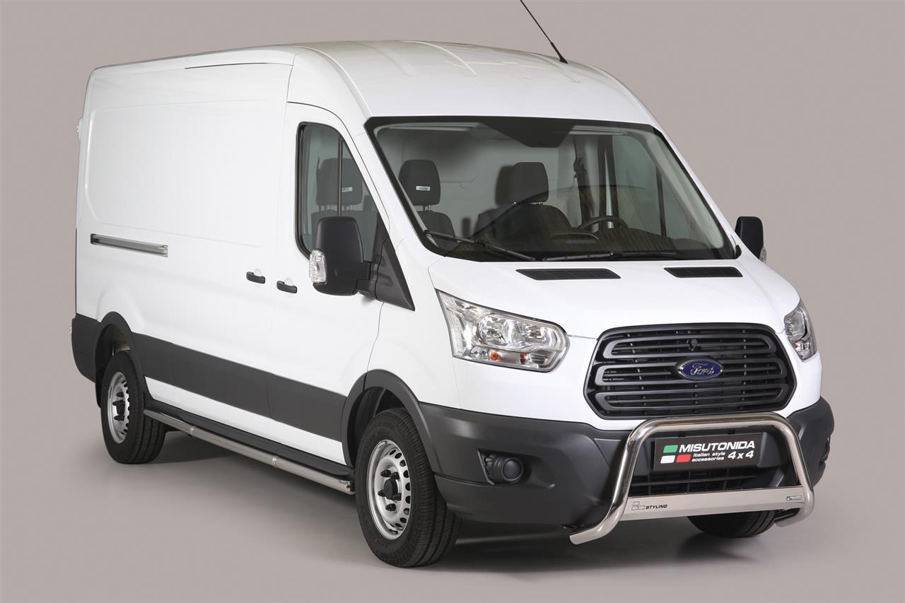 Protezione Anteriore Medium Bar Inox Ø63 Ford Transit 2014+  Ce