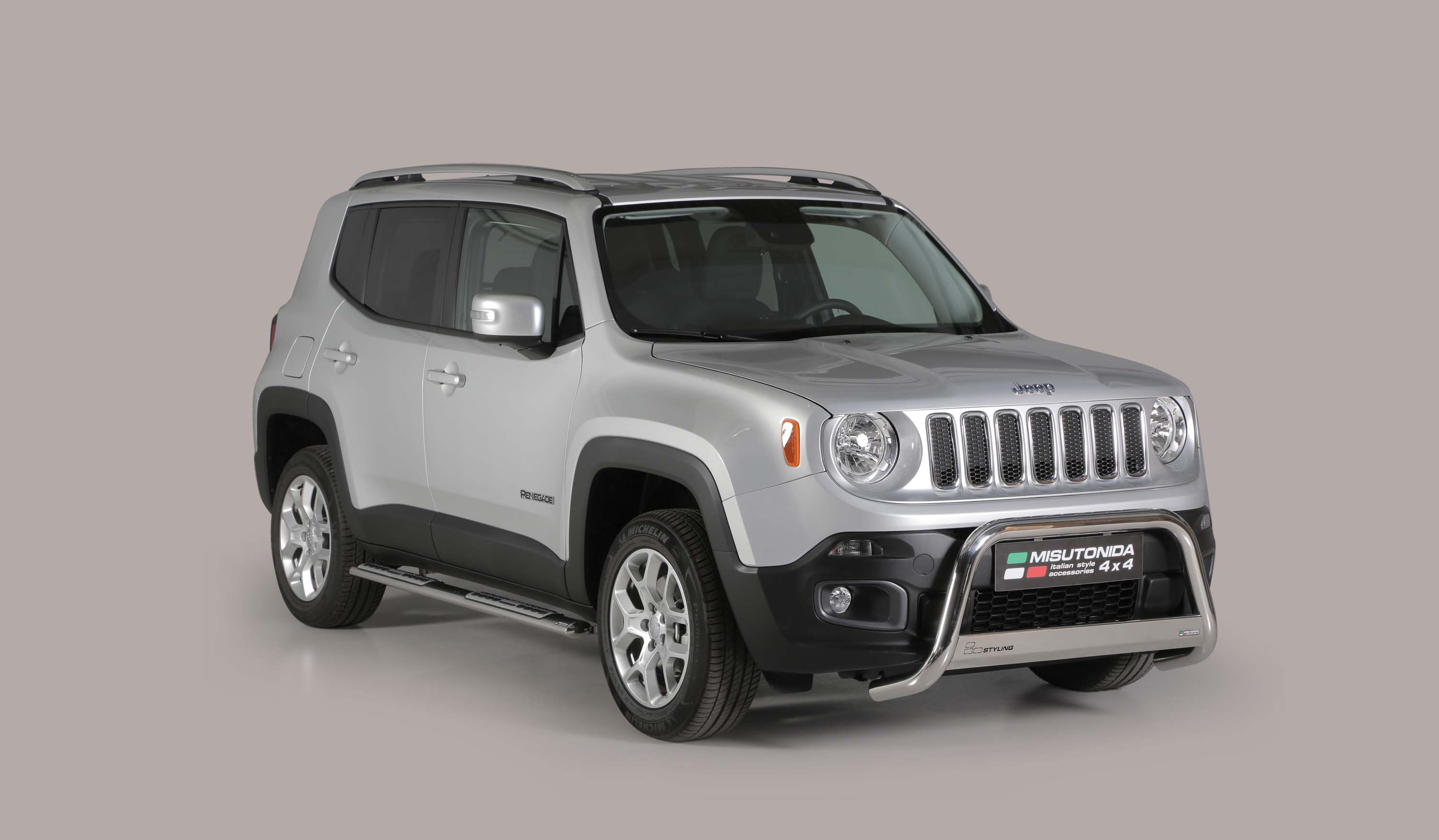 Protezione Anteriore Medium Bar Nero Ø63 Jeep Renegade 2014/2017 Ce