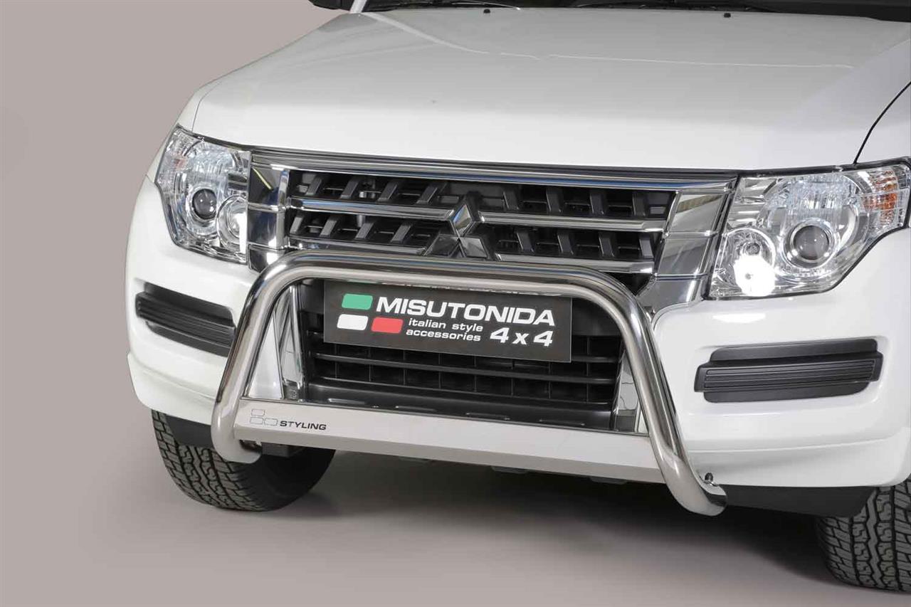 Protezione Anteriore Medium Bar Inox Ø63 Mitsubishi Pajero 2015+  Ce