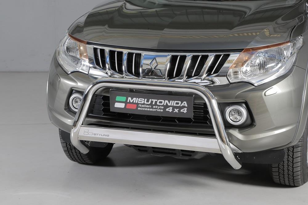 Protezione Anteriore Medium Bar Inox Ø63 Mitsubishi L200 2016/2019  Ce