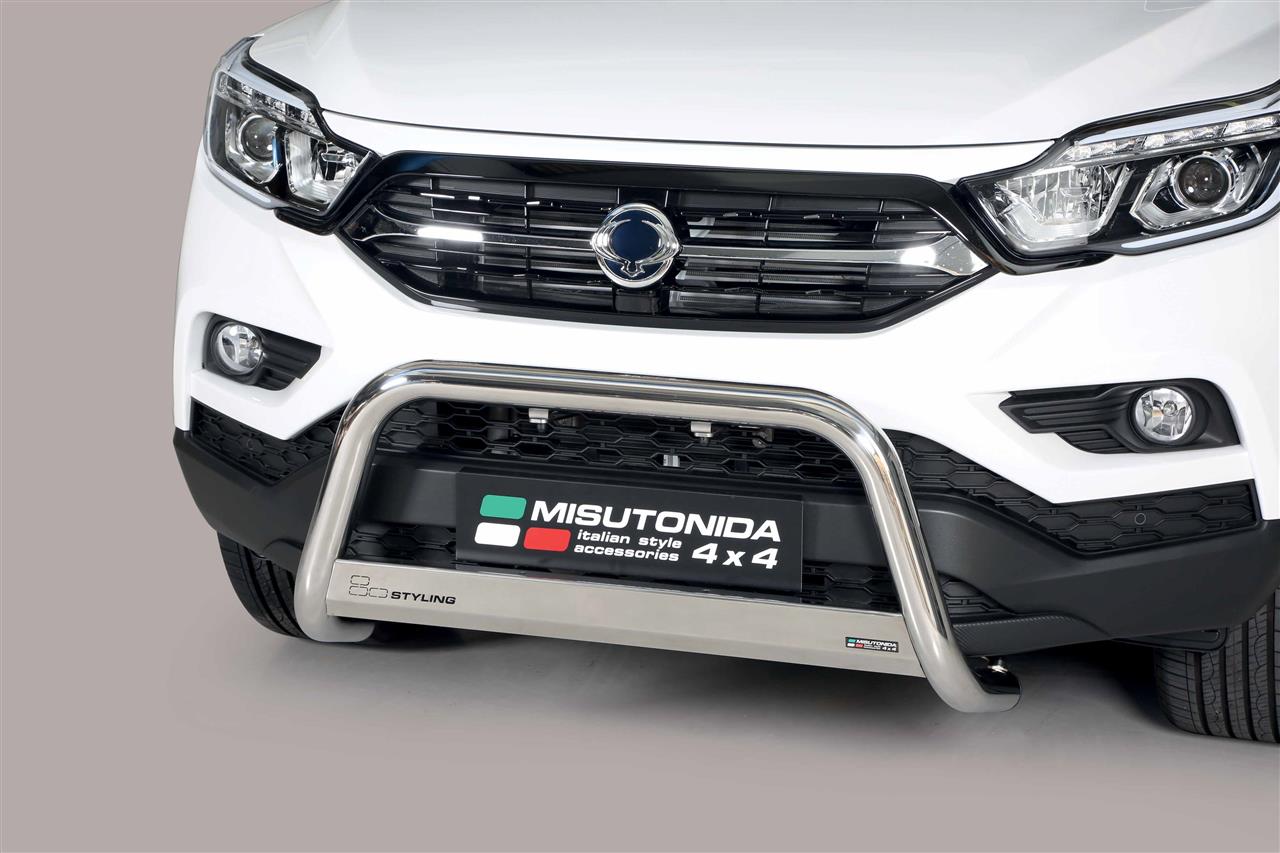 Protezione Anteriore Medium Bar Inox Ø63 Ssangyong Musso Sports 2018+  Ce
