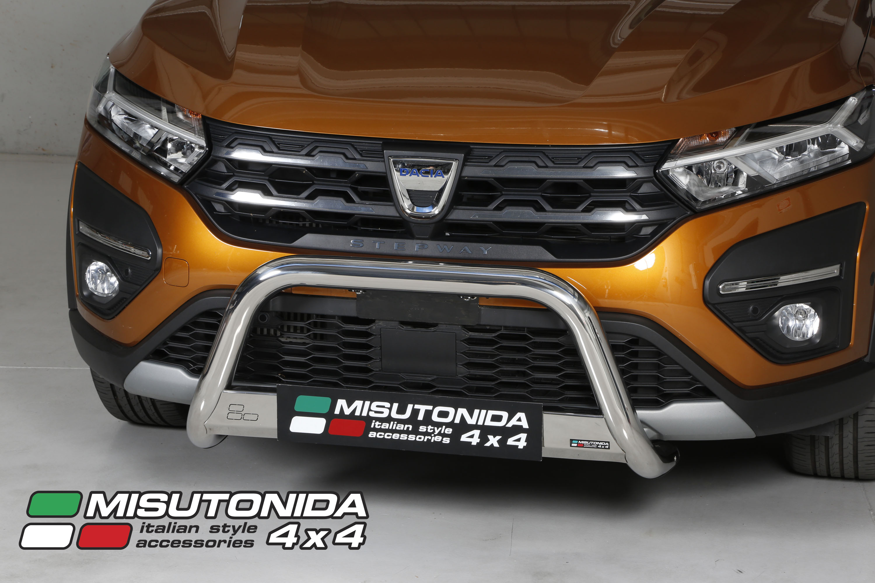 Protezione Anteriore Medium Bar Inox Ø63 Dacia Sandero Stepway 2022+ Ce