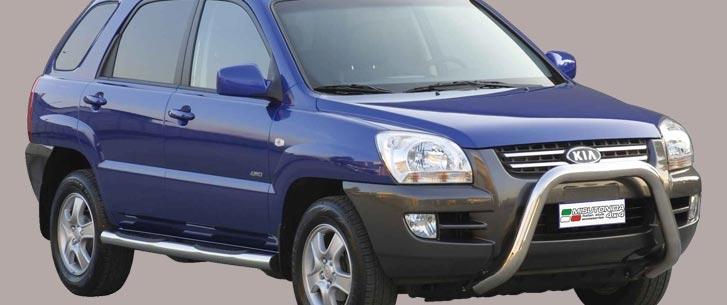 Protezione Anteriore-Super Bar Inox Ø 76 Kia Sportage 2004/2008 Ce (Super Bar)
