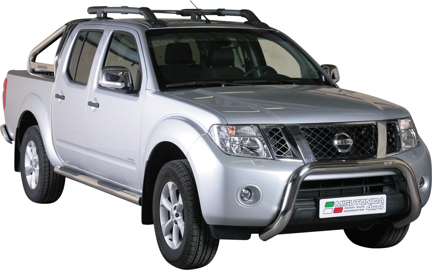 Protezione Anteriore-Super Bar Inox Ø 76 Nissan Navara D40/pathfinder 2010+ V6 Ce (Super Bar)