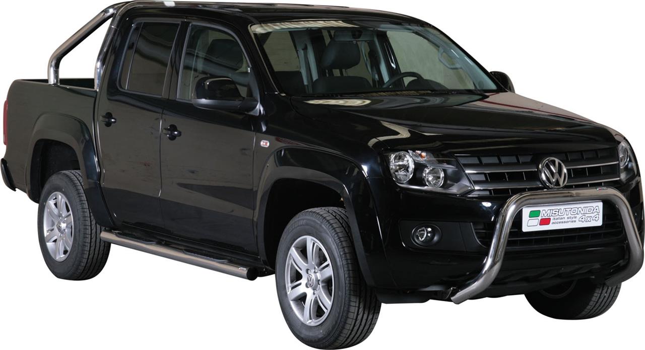 Protezione Anteriore-Super Bar Inox Ø 76 Volkswagen Amarok 2010+ Ce (Super Bar)