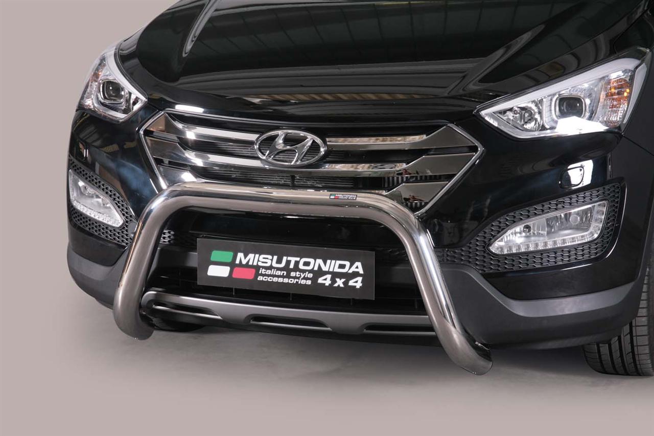 Protezione Anteriore-Super Bar Inox Ø 76 Hyundai Sante Fe 2012+ Ce (Super Bar)