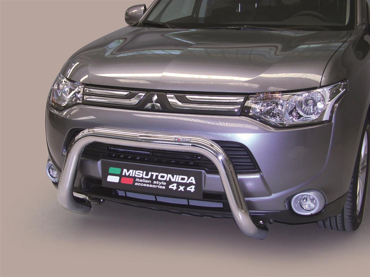 Protezione Anteriore-Super Bar Inox Ø 76 Mitsubishi Outlander 2013/2015 Ce (Super Bar)