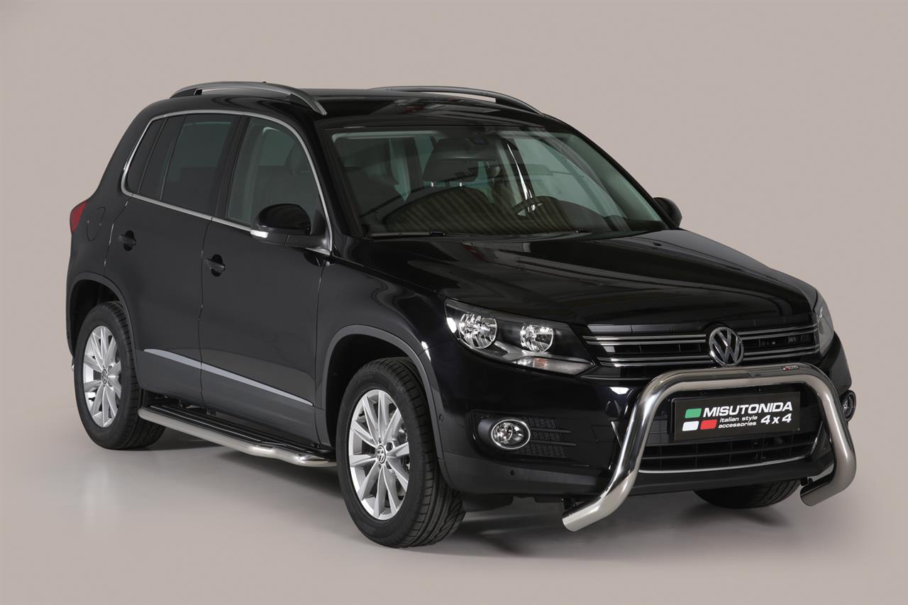 Protezione Anteriore-Super Bar Inox Ø 76 Volkswagen Tiguan 2011/2016 Ce (Super Bar)