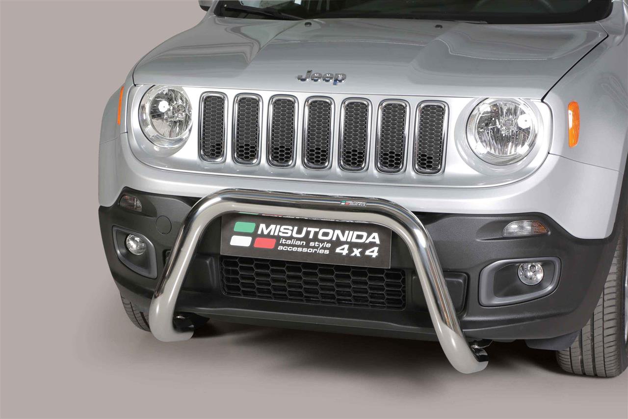 Protezione Anteriore-Super Bar Inox Ø 76 Jeep Renegade 2014/2018 Ce (Super Bar)