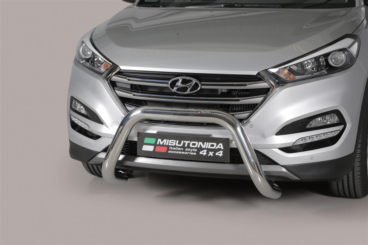 Protezione Anteriore-Super Bar Inox Ø 76 Hyundai Tucson 2015/2017 Ce (Super Bar)