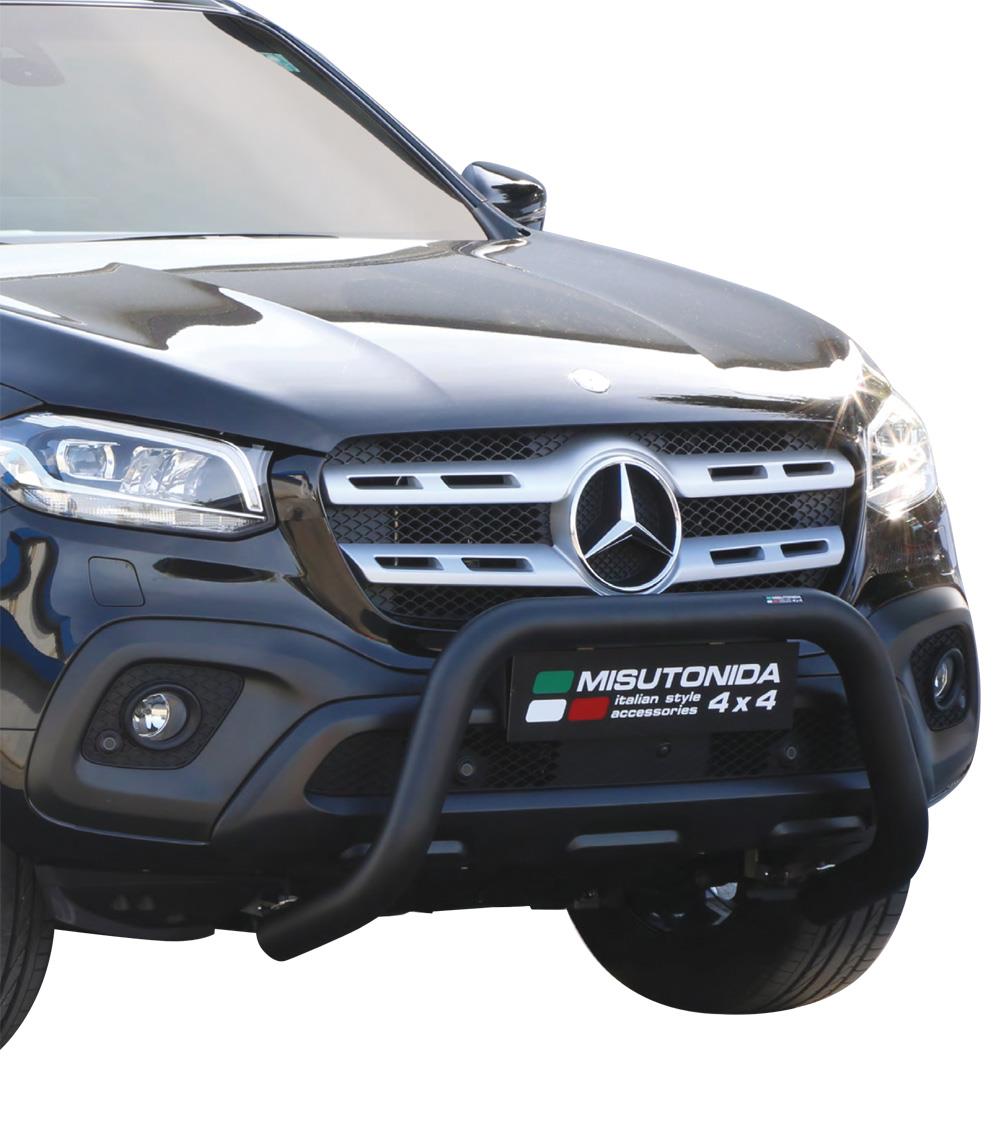 Protezione Anteriore-Super Bar Nero Ø 76 Mercedes Classe X 2017/2020 Ce (Super Bar)