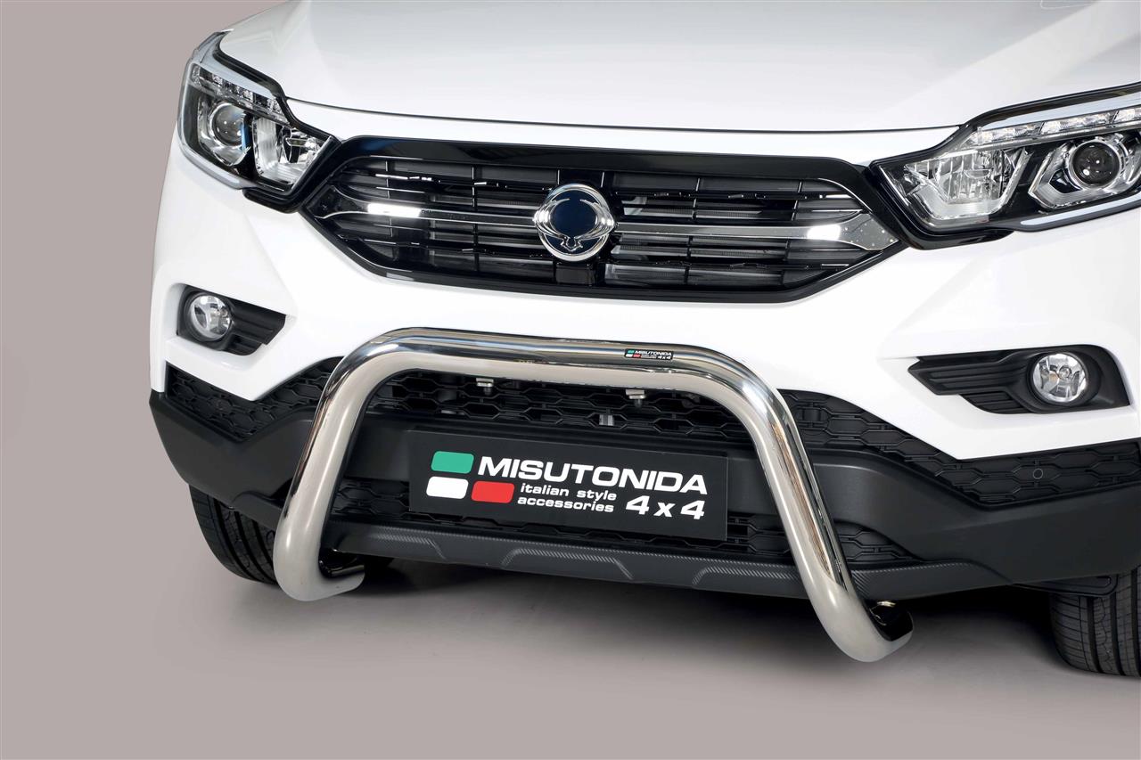 Protezione Anteriore-Super Bar Inox Ø 76 Ssangyong Musso Sport 2018+ Ce (Super Bar)
