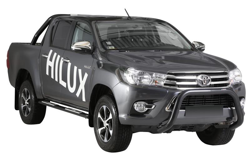 Protezione Anteriore-Super Bar Nero Ø 76 Toyota Hilux 2016/2020 Ce (Super Bar)