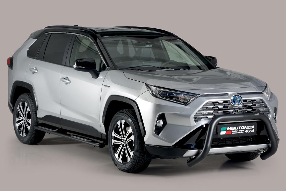 Protezione Anteriore-Super Bar Nero Ø 76 Toyota Rav4 Hybrid 2019+ Ce (Super Bar)