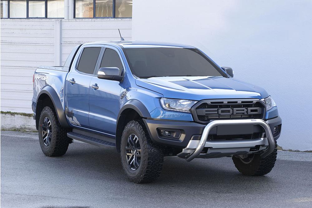 Protezione Anteriore-Super Bar Inox Ø 76 Ford Ranger Raptor 2019+ Ce (Super Bar)