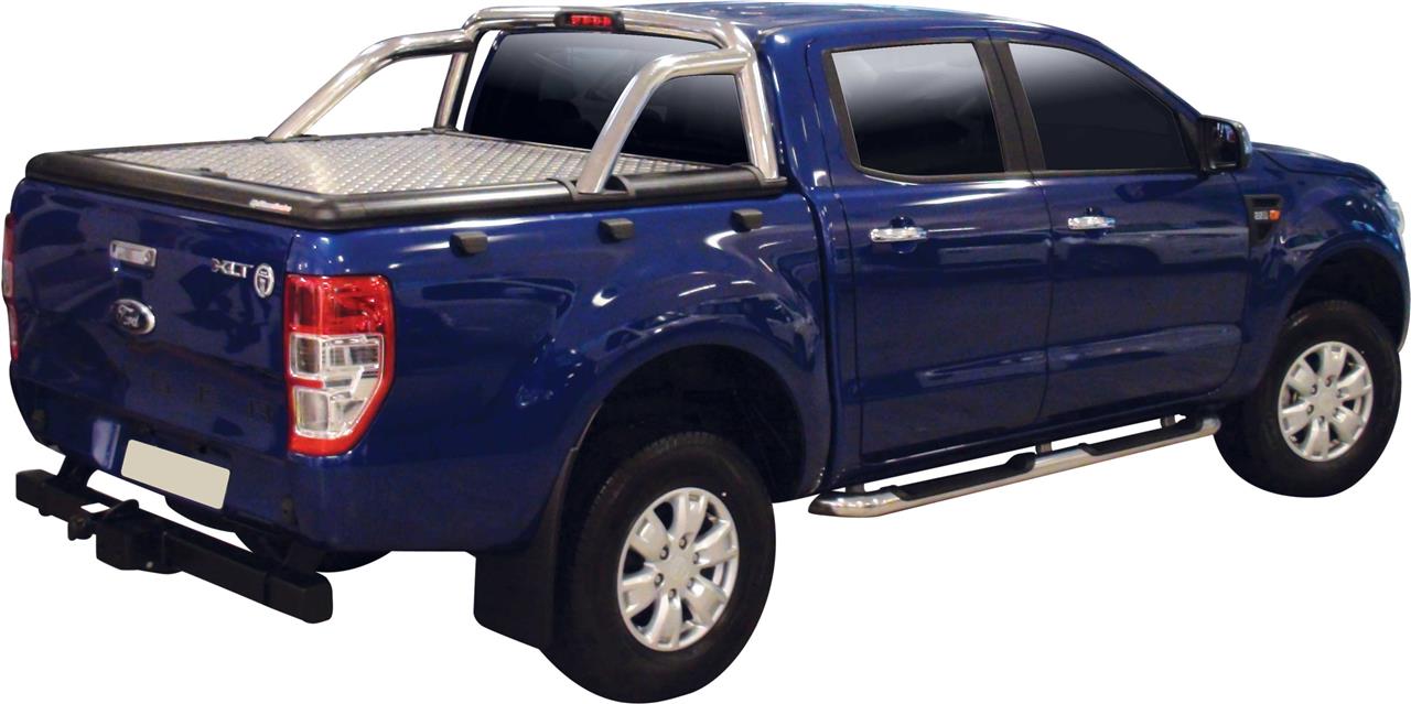 Tonneau Cover Upstone Alu Ford Ranger Doppia Cab 2012+ Per Roll Bar Oem