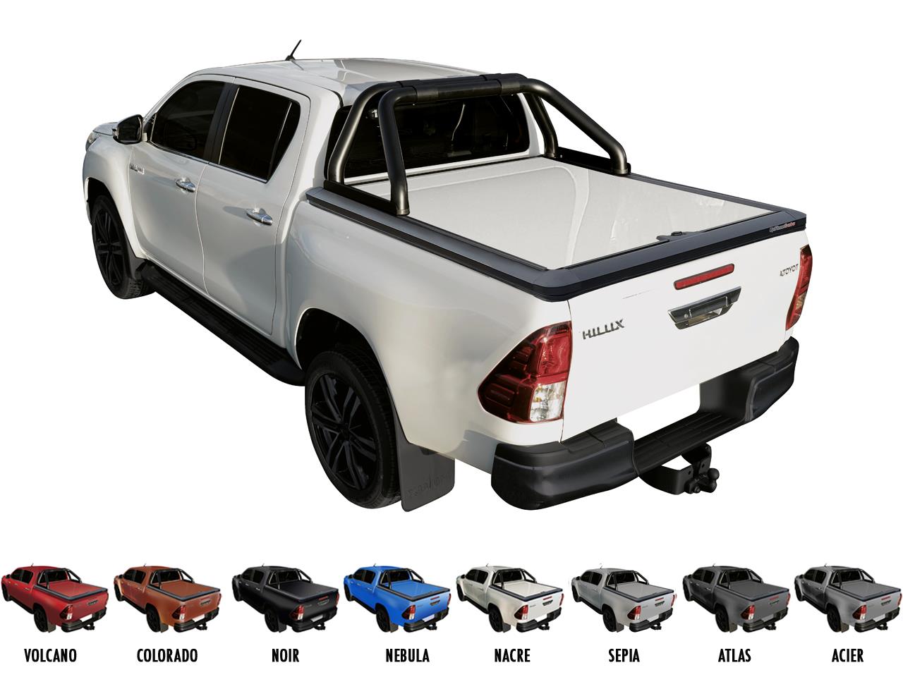 Tonneau Cover Upstone In Alluminio Toyota Hilux 2016+ Double Cab Non Peint