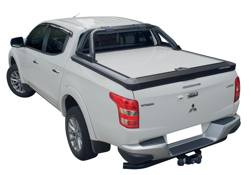 Tonneau Cover Upstone In Alluminio Mitsubishi L200 Club Cab  2016+ Peint Bianco W32