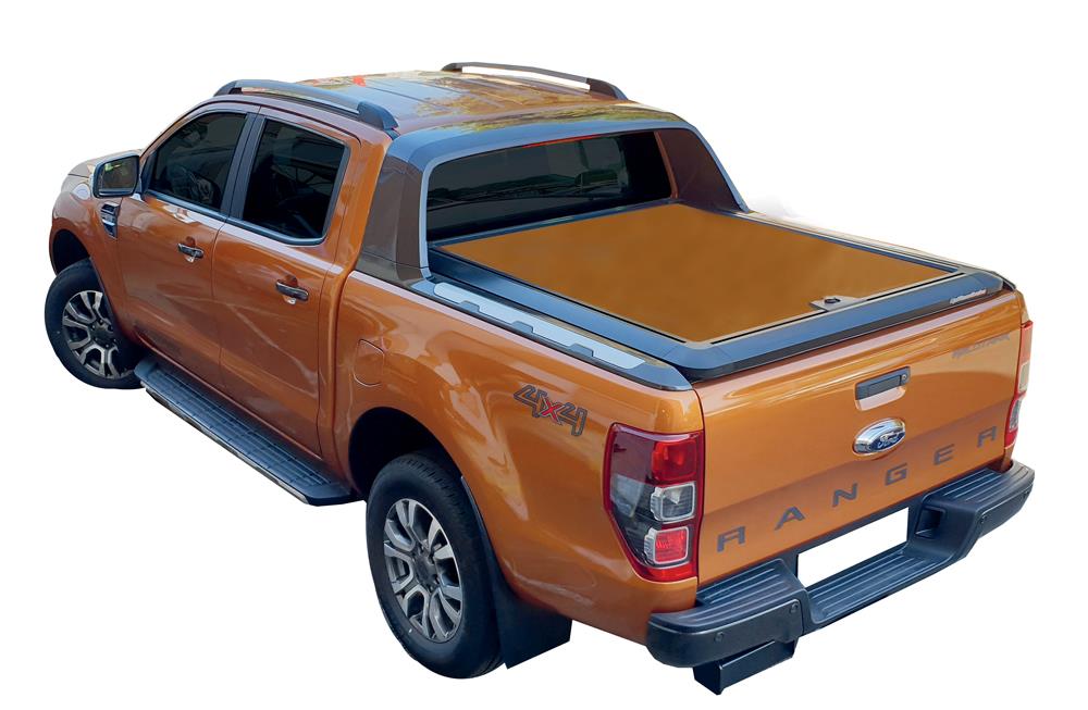 Copertura Del Tonneau Alu V2 Ford Ranger Di Traino 2012 + Cabina Eccellente - Arancione Je5