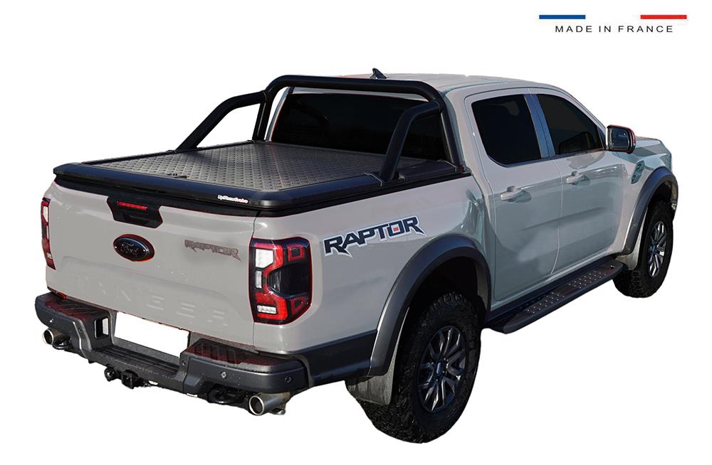 Tonneau Coprono L'alluminio V2 Ford Ranger 23+ Super Cabina Compatibile Roll Bar Usptone