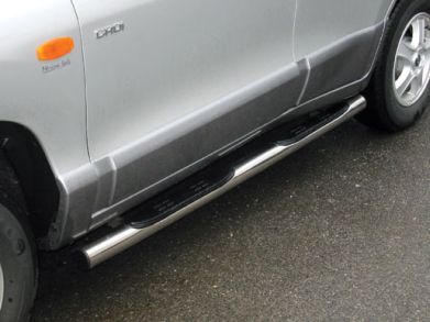 Pedane Laterali Inox Ø76 Hyundai Santa Fe 2000/2005