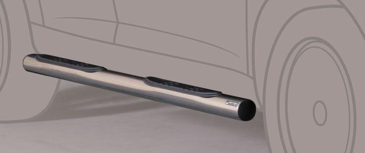 Pedane Laterali Inox Ø76 Mitsubishi Pajero 2.5/3.2 Gl/glx 5P2006