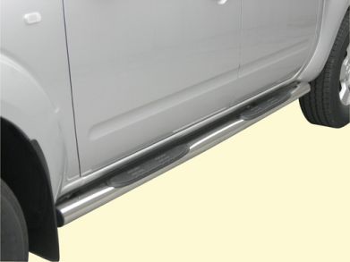 Pedane Laterali Inox Ø76 Nissan Navara 2005+ Doppia Cabina