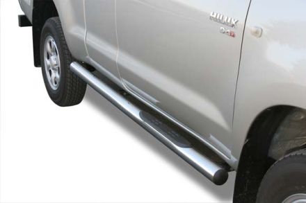 Pedane Laterali Inox Ø76 Toyota Vigo Xtra Cab 2006/2011